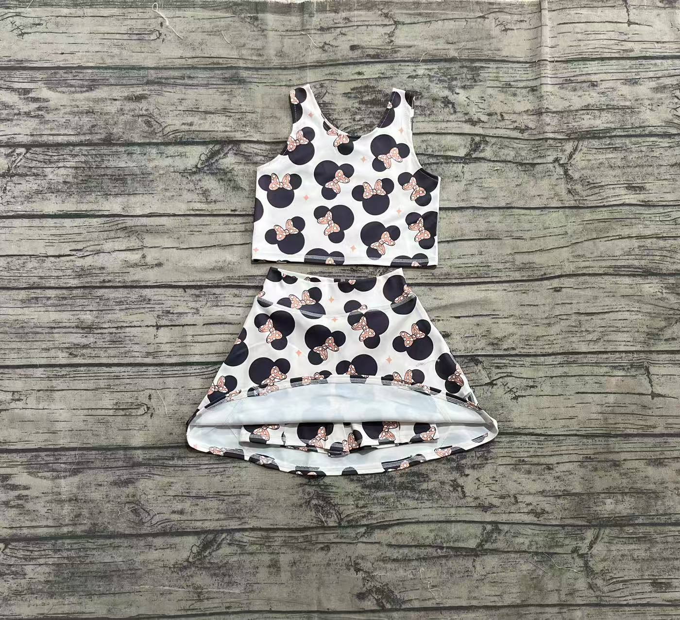 Baby Girls Cartoon Mouse Top Skort Clothes Sets