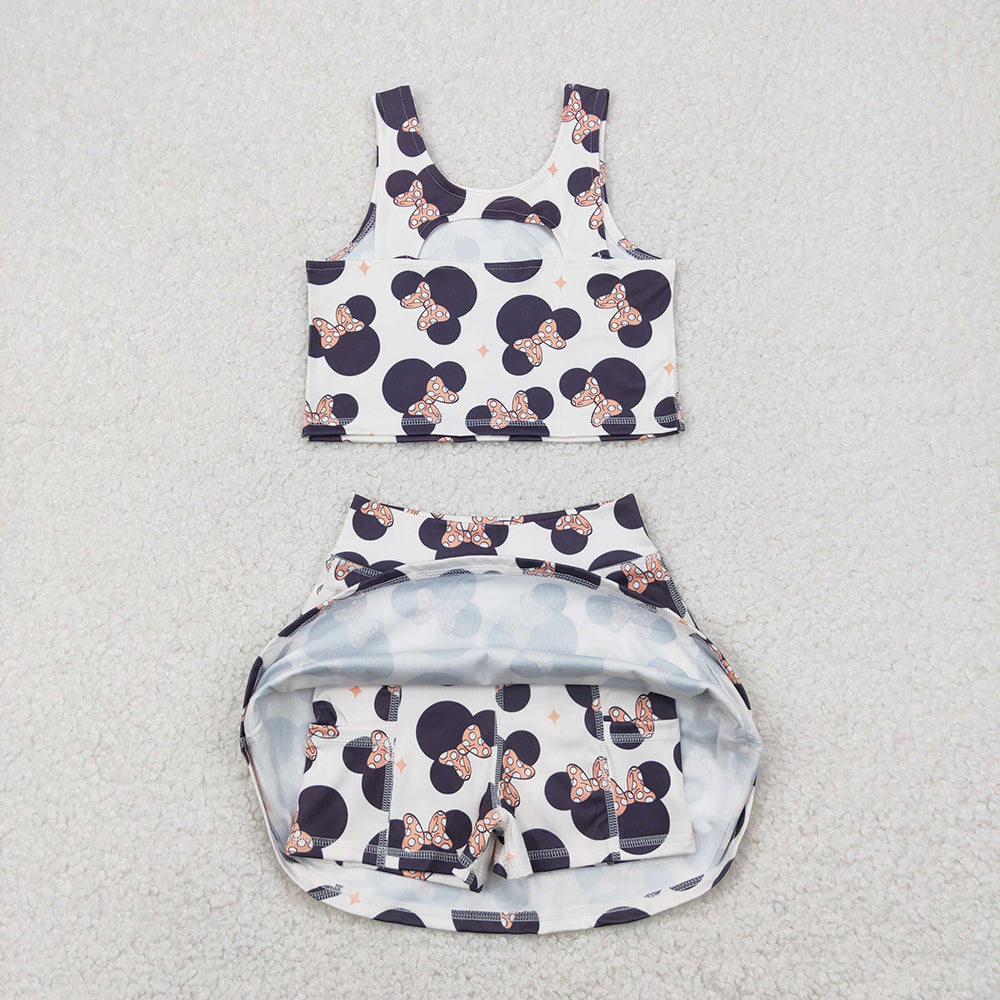 Baby Girls Cartoon Mouse Top Skort Clothes Sets