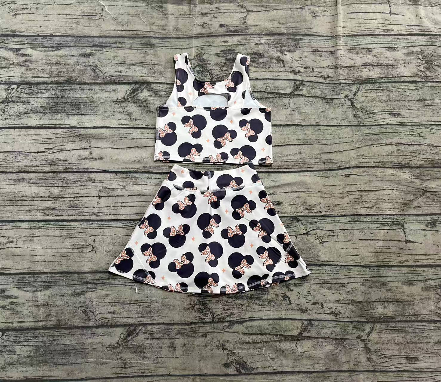 Baby Girls Cartoon Mouse Top Skort Clothes Sets