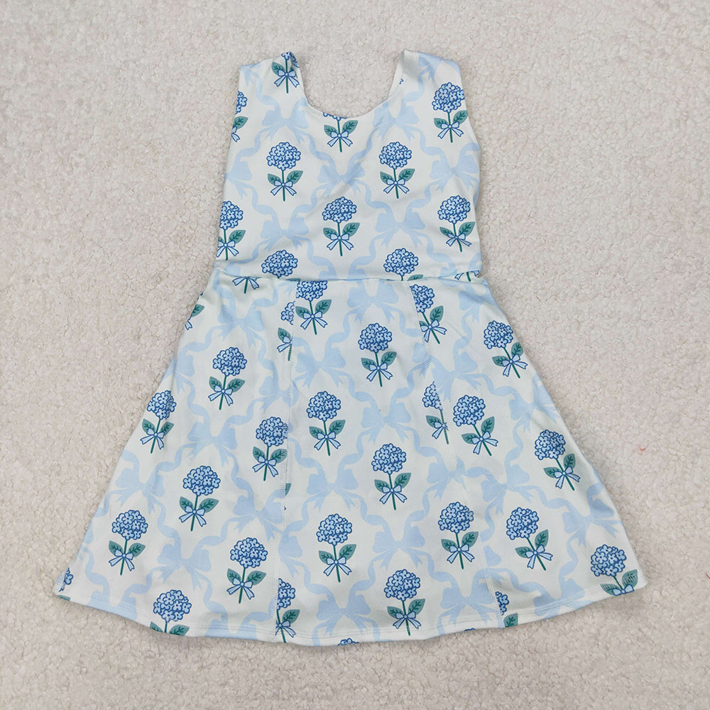 Sibling 9 Colors Baby Girls Red Flowers Active Yoga Athletic Dresses