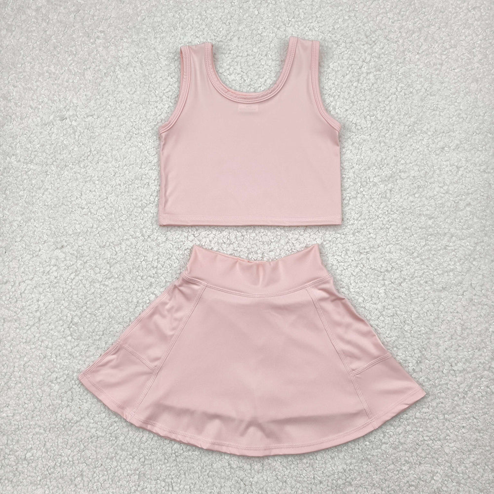 Baby Girls Pink Vest Top Sports Skorts Clothes Sets