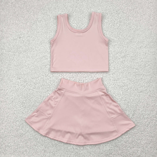 Baby Girls Pink Vest Top Sports Skorts Clothes Sets