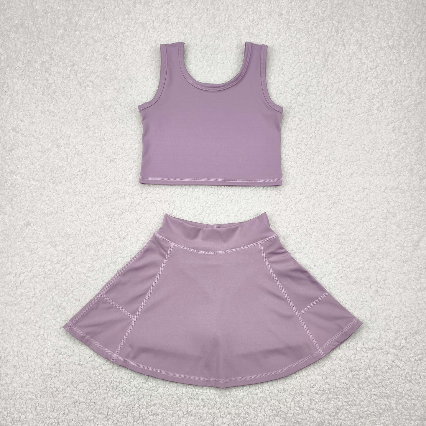 Sibling Baby Girls Colorful Vests Top Tennis Sports Skorts Yoga Clothes Sets
