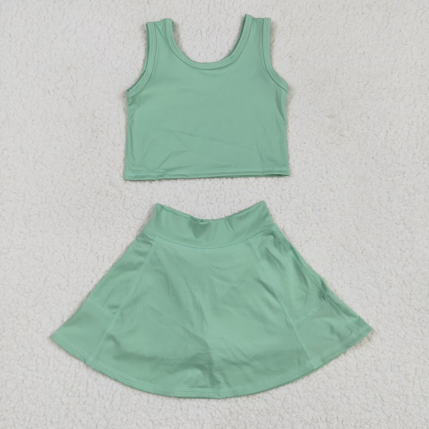 Sibling Baby Girls Colorful Vests Top Tennis Sports Skorts Yoga Clothes Sets