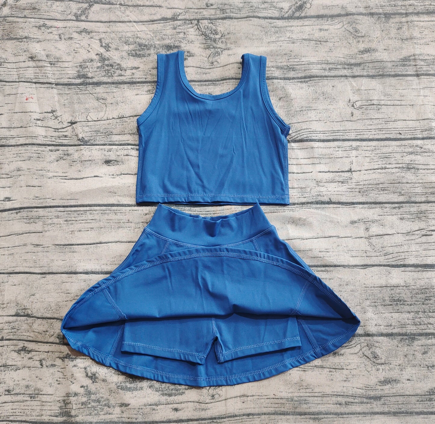 Baby Girls Dark Blue Vest Top Sports Skorts Clothes Sets