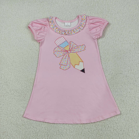 Baby Girls Pencils Bow A-Line Knee Length Dresses