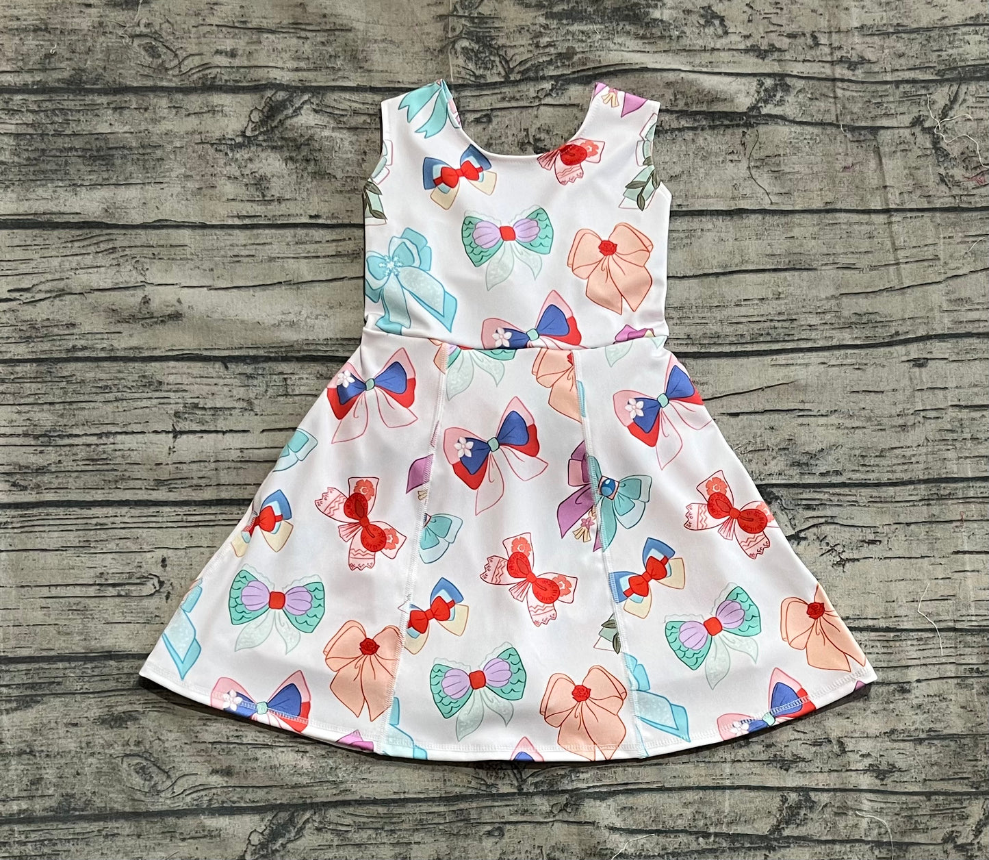 Baby Girls Colorful Hero Bows Athletic Active Wear Knee Length Dresses