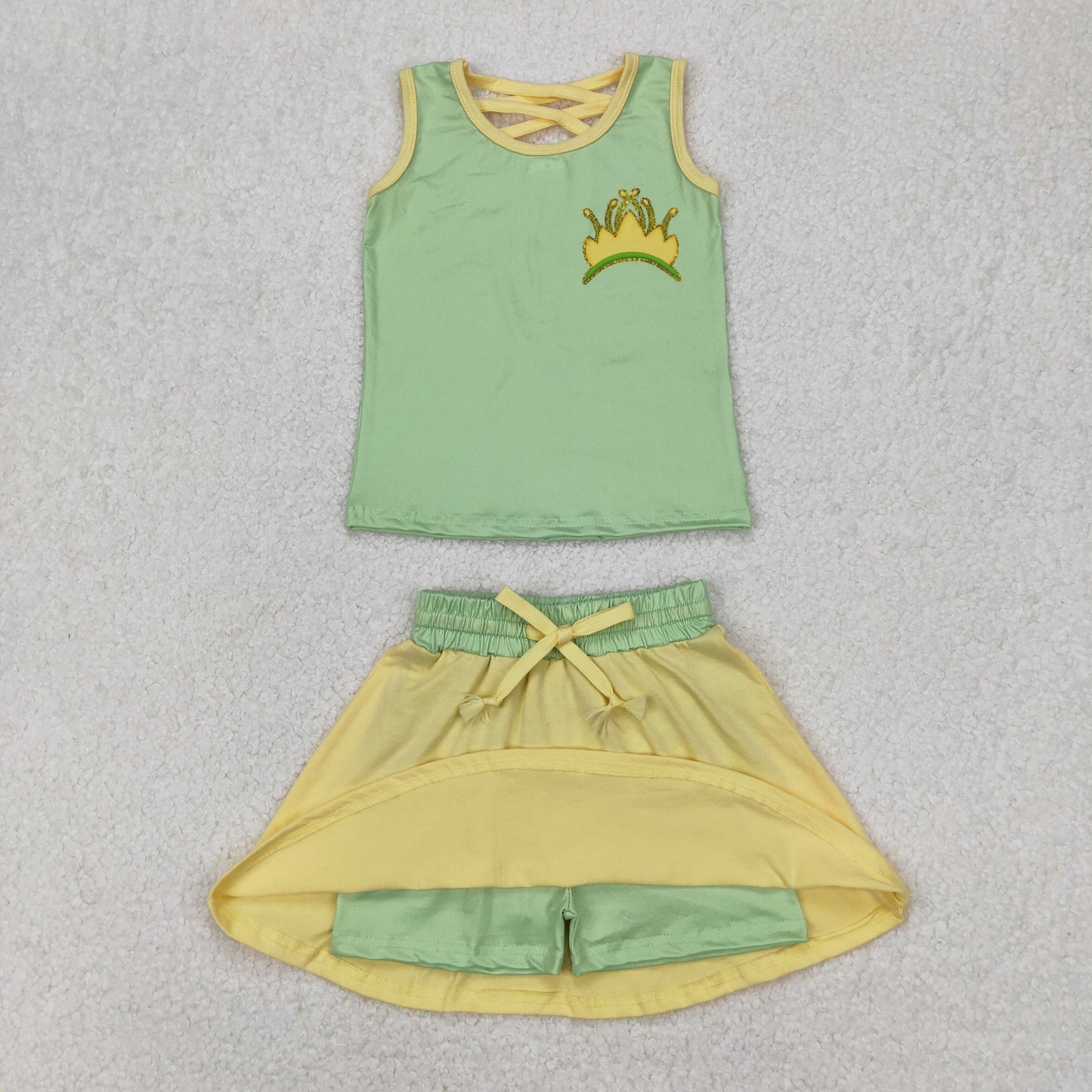 Sibling 10(7) Colors Baby Girls Princess Castles Shirt Skorts Skirts Outfits