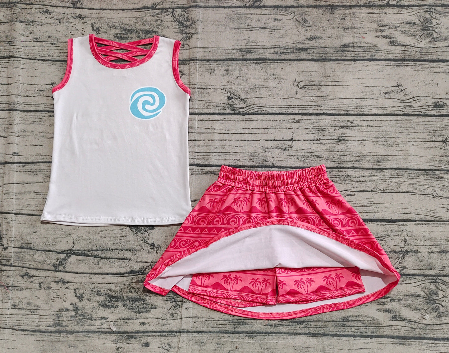 Baby Girls Island Princess Shirt Skirt Clothes Sets