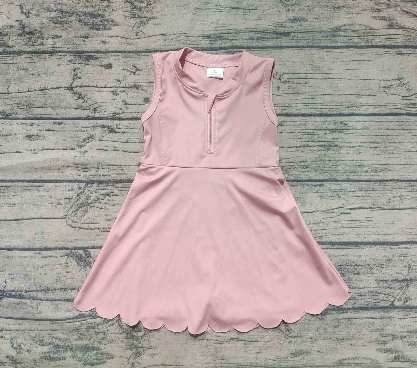 Baby Girls Peach Yoga Zip Active Wear Skort Knee Length Dresses