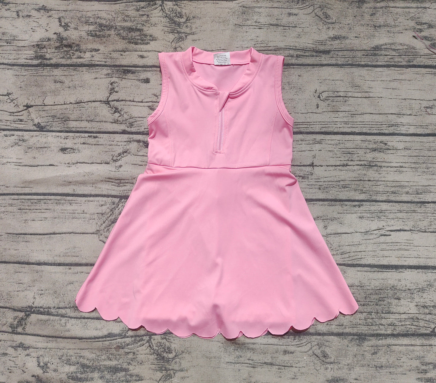 Baby Girls Pink Yoga Zip Active Wear Skort Knee Length Dresses