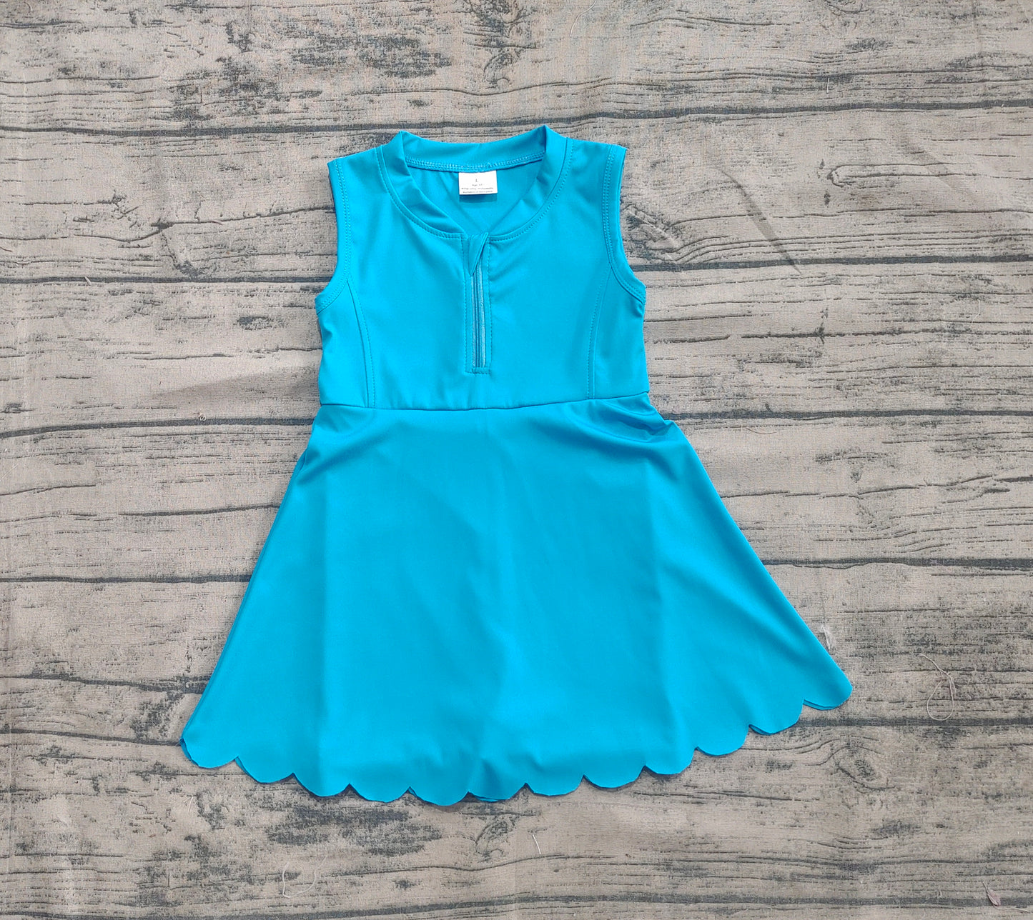 Baby Girls Blue Yoga Zip Active Wear Skort Knee Length Dresses