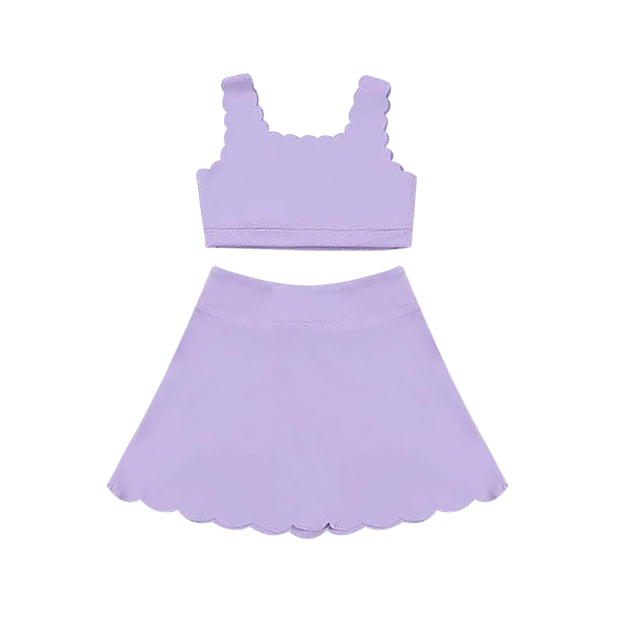 Baby Girls Lavender Yoga Vest Skirt Active Wear Clothes Sets Preorder