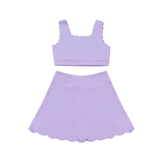 Baby Girls Lavender Yoga Vest Skirt Active Wear Clothes Sets Preorder