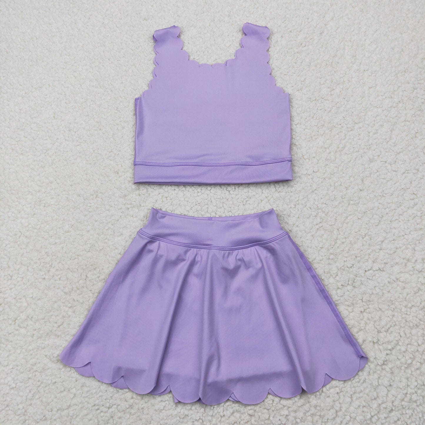Sibling Baby Girls Yoga Vest Skirt Active Wear Clothes Sets