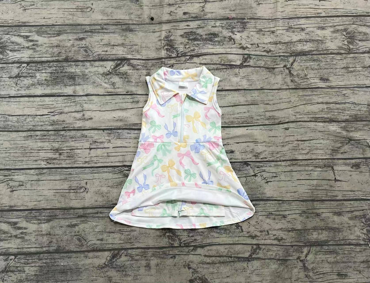 Baby Girls Colorful Bows Yoga Active Wear Skort Knee Length Dresses