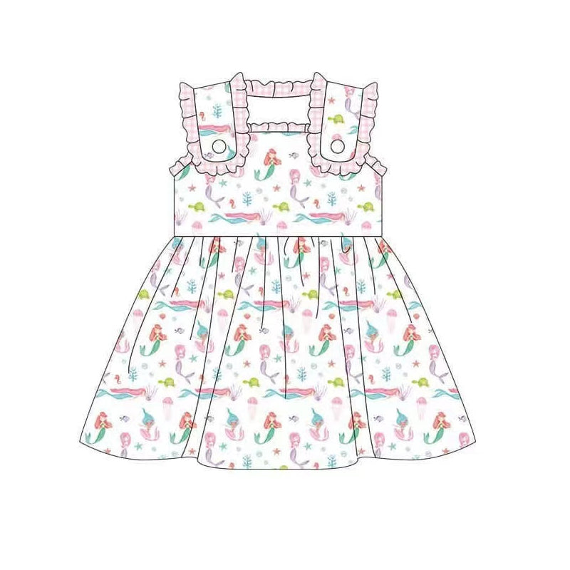 Baby Girls Mermaid Straps Sleeveless Knee Length Dresses preorder