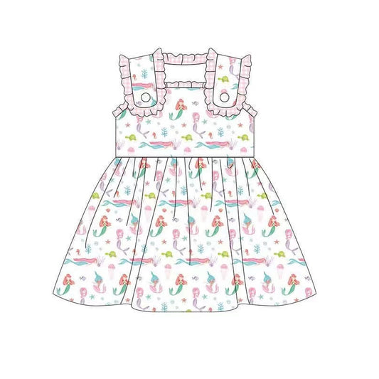 Baby Girls Mermaid Straps Sleeveless Knee Length Dresses preorder