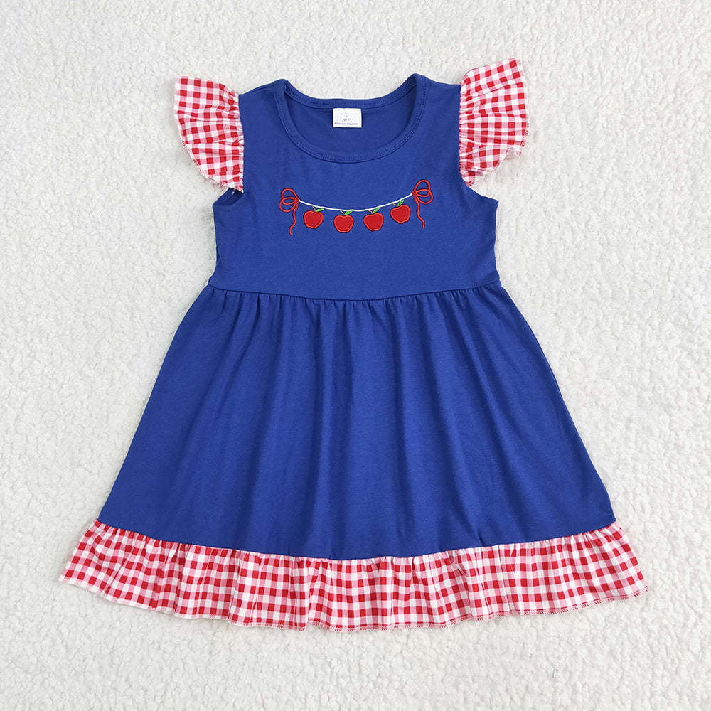 Baby Girls Embroidery Apple Back To School Dresses