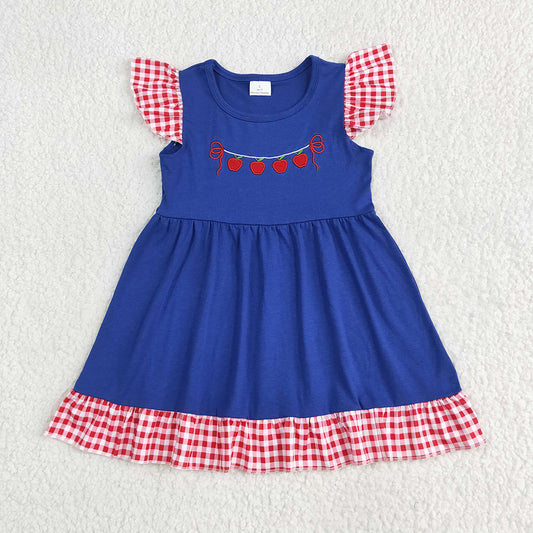 Baby Girls Embroidery Apple Back To School Dresses