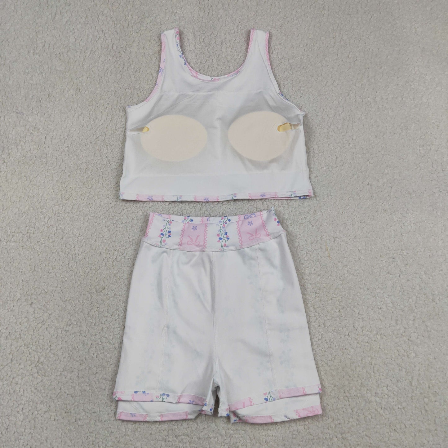 Sibling Baby Girls Sleeveless Colorful Flowers Vest Skirt Shorts Yoga Active Clothes Sets
