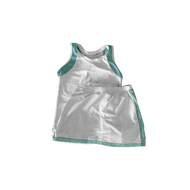 Baby Girls Aqua Sleeveless Top Skort Yoga Active Set Preorder