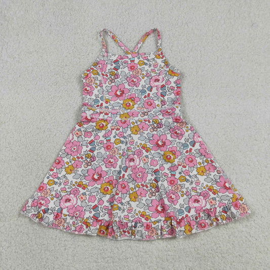 Sibling Baby Girls Straps Sports Wear Yoga Athletic Knee Length Dresses