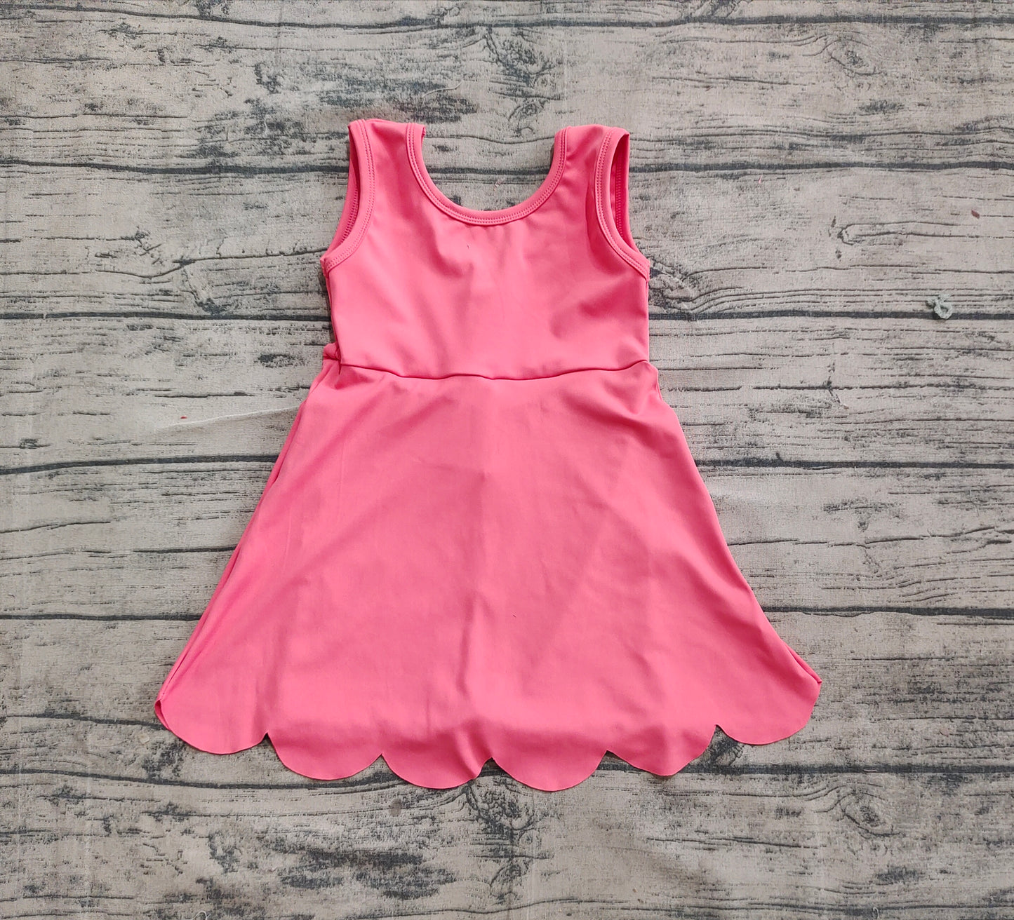 Baby Girls Coral Sleeveless Yoga Active Knee Length Dresses