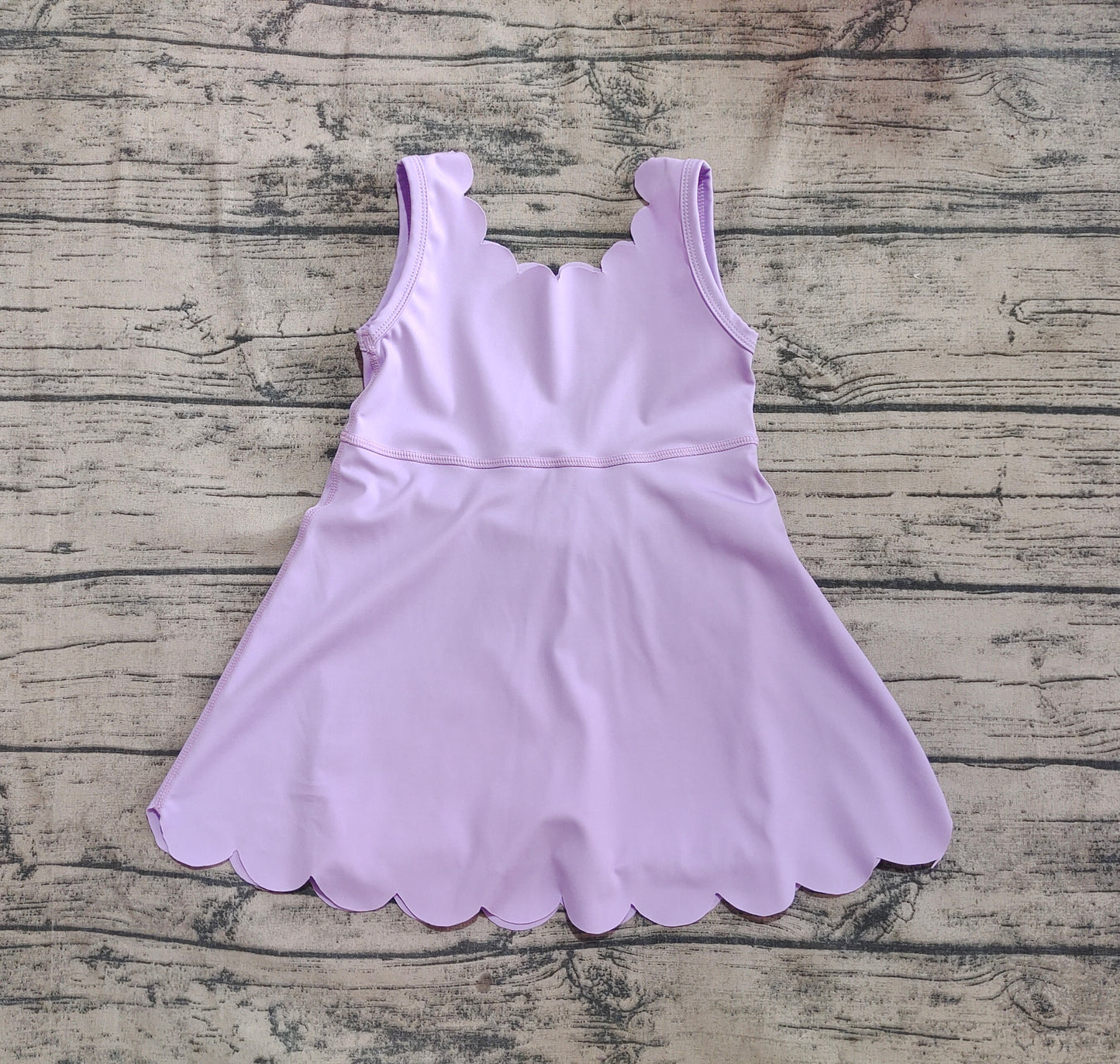 Baby Girls Lavender Sleeveless Yoga Knee Length Dresses