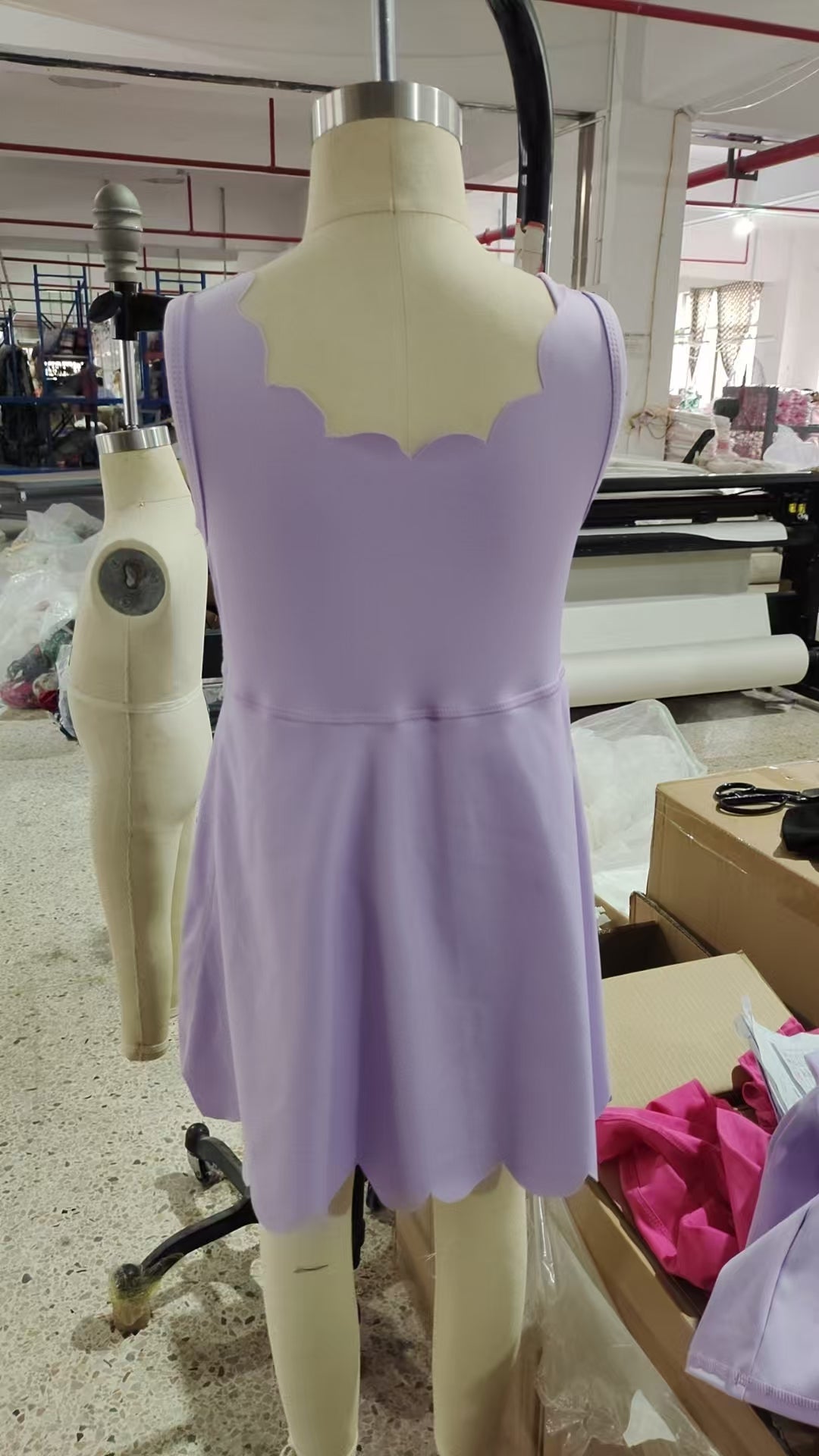 Baby Girls Lavender Sleeveless Yoga Knee Length Dresses