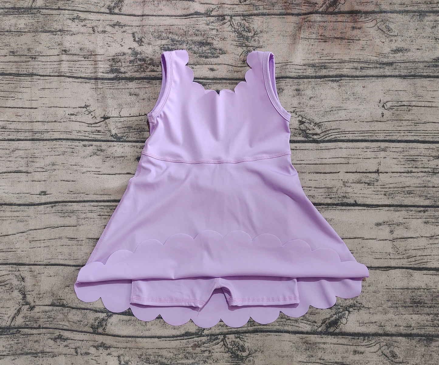 Baby Girls Lavender Sleeveless Yoga Knee Length Dresses