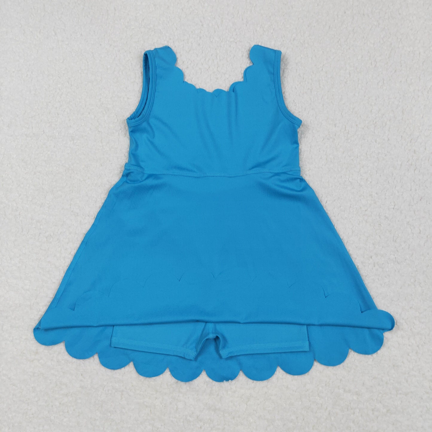 Sibling Baby Girls Sleeveless Activity Wear Yoga Ruffle Knee Length Dresses
