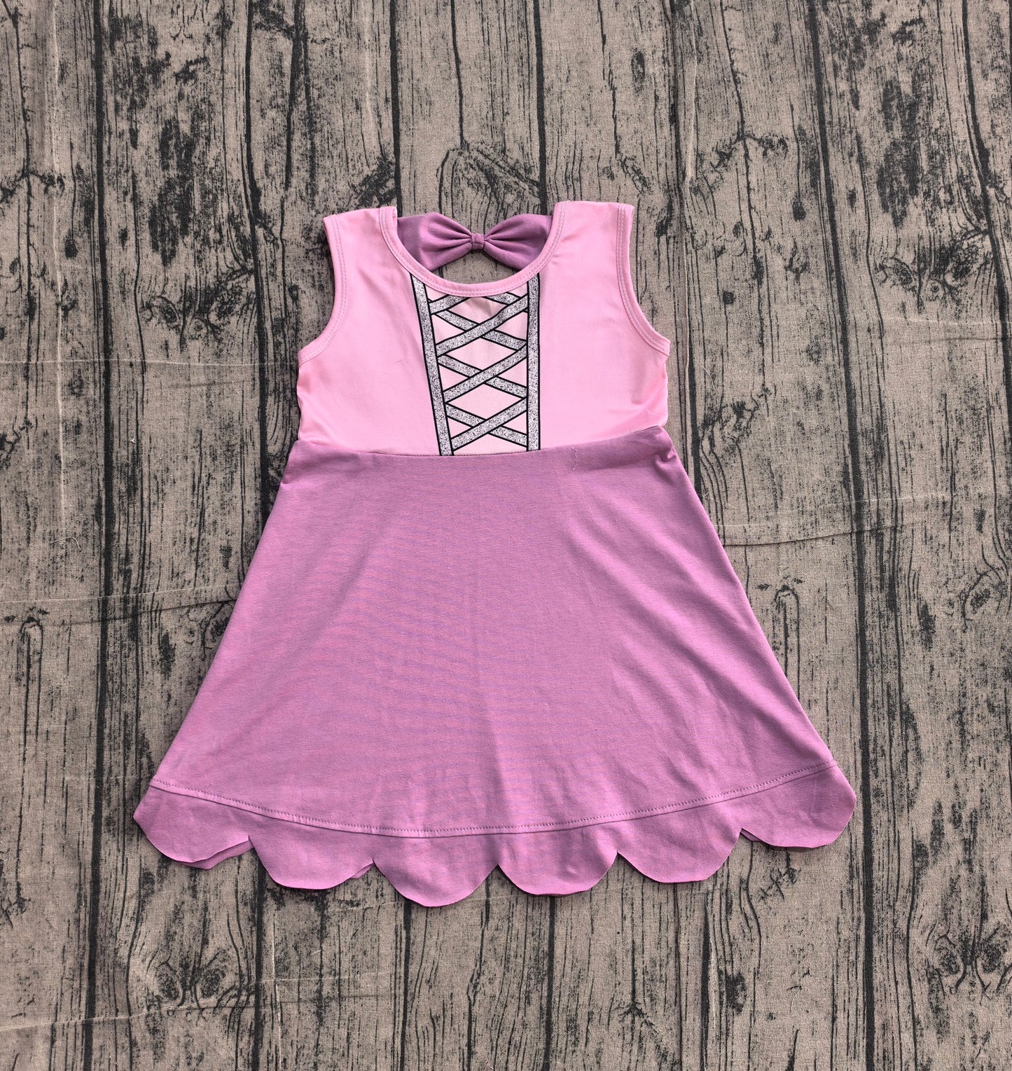 Baby Girls Hot Pink Sleeveless Knee Length Dress Preorder