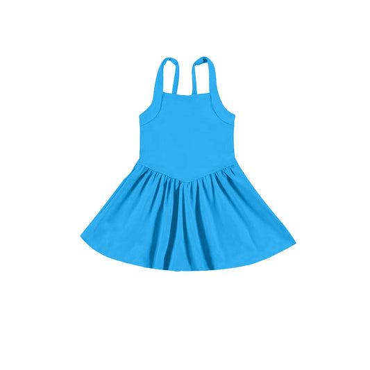 Baby Girls Blue Strap Activity Wear Yoga Knee Length Dresses Preorder