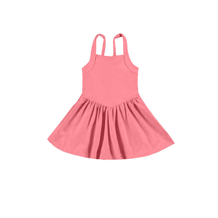 Baby Girls Peach Strap Activity Wear Yoga Knee Length Dresses Preorder