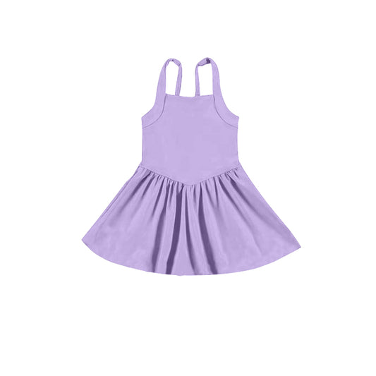 Baby Girls Lavender Strap Activity Wear Yoga Knee Length Dresses Preorder