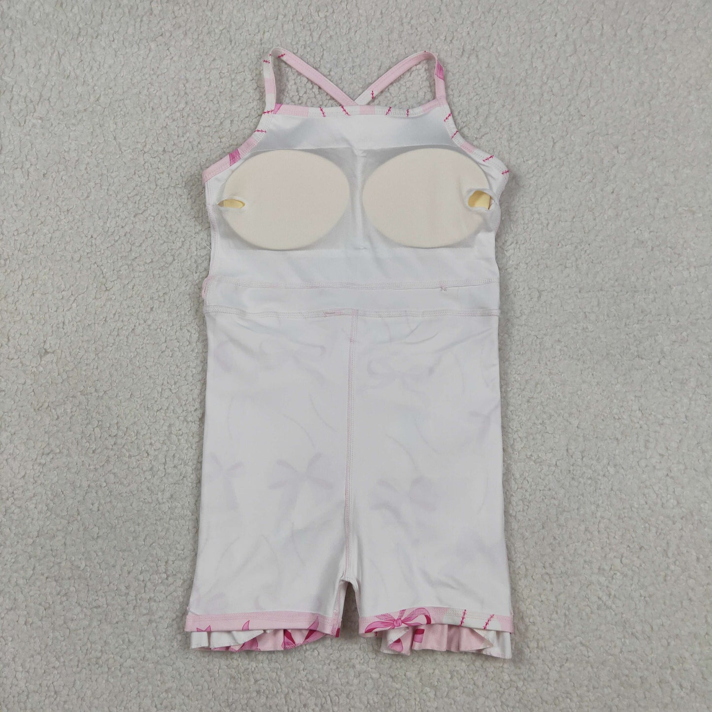 Baby Girls Strap Pink Bows Baseballs Activity Wear Yoga Knee Length Dresses
