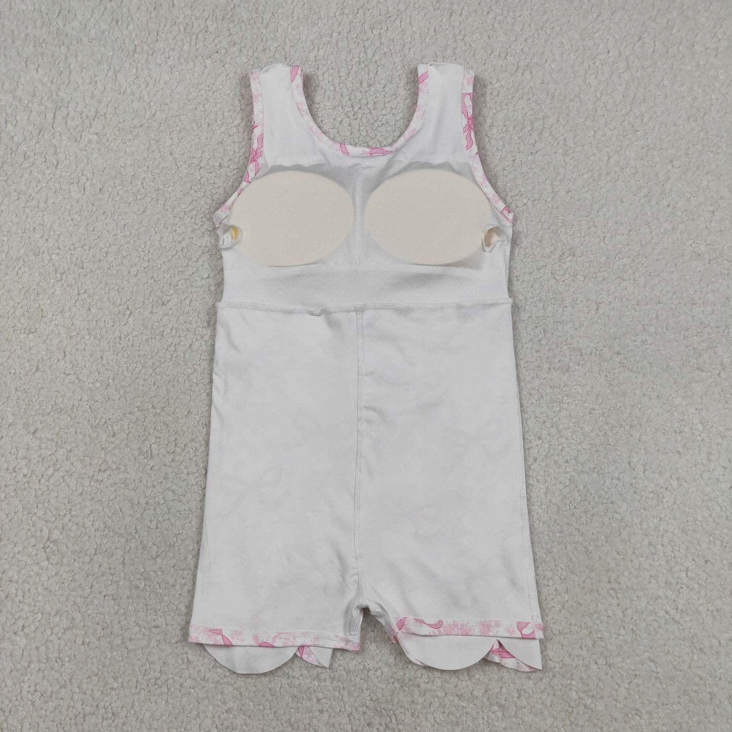Sibling Baby Girls Flowers Bows Yoga Active Short Scallop Knee Length Dresses