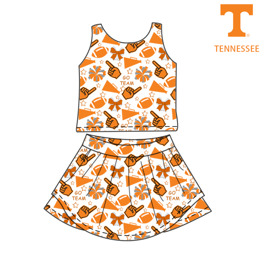 Baby Girls Yellow Footballs T Vest Skorts Team Yoga Active Set