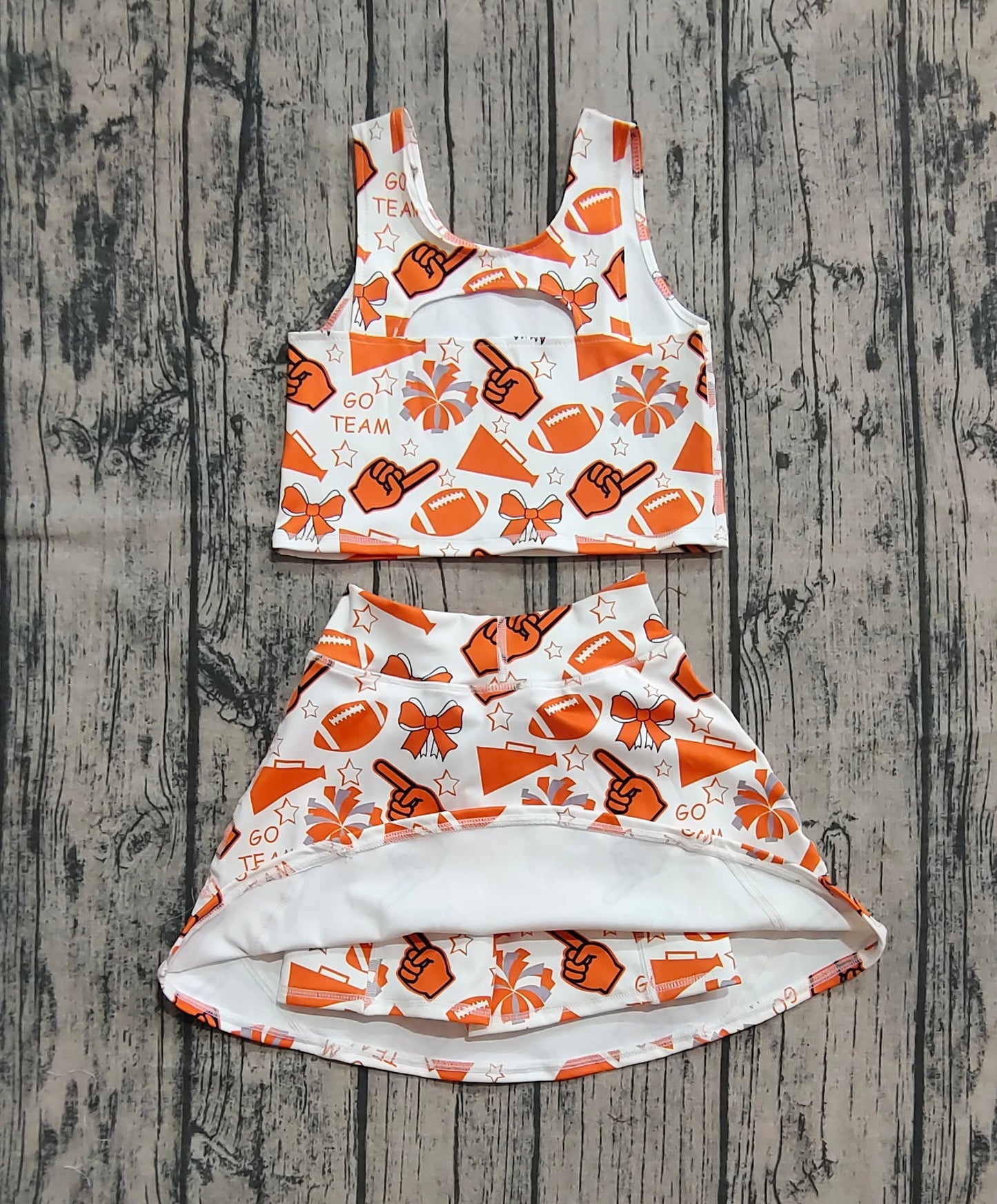 Baby Girls Yellow Footballs T Vest Skorts Team Yoga Active Set