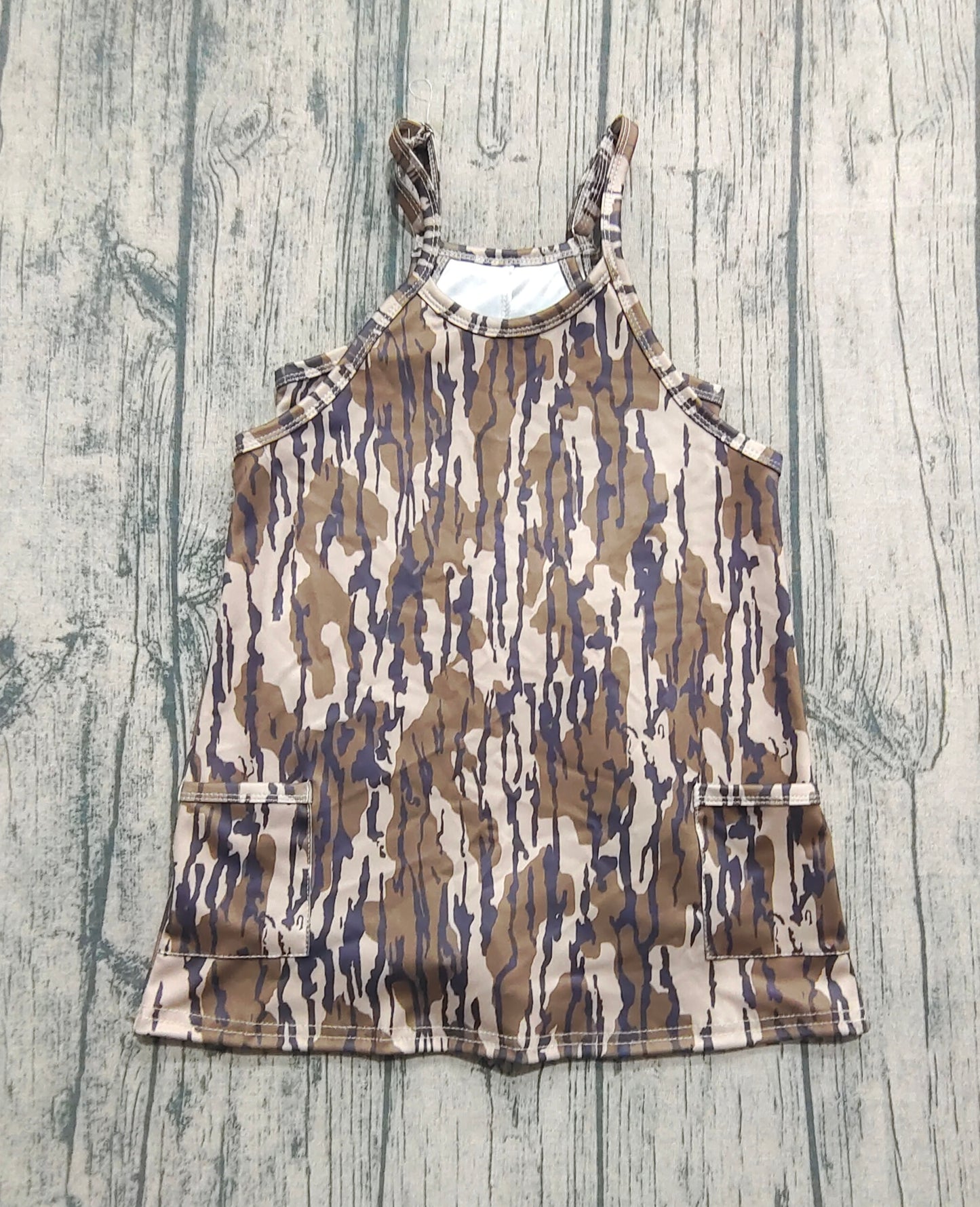 Baby Girls Strap Camo Pockets Yoga Dresses