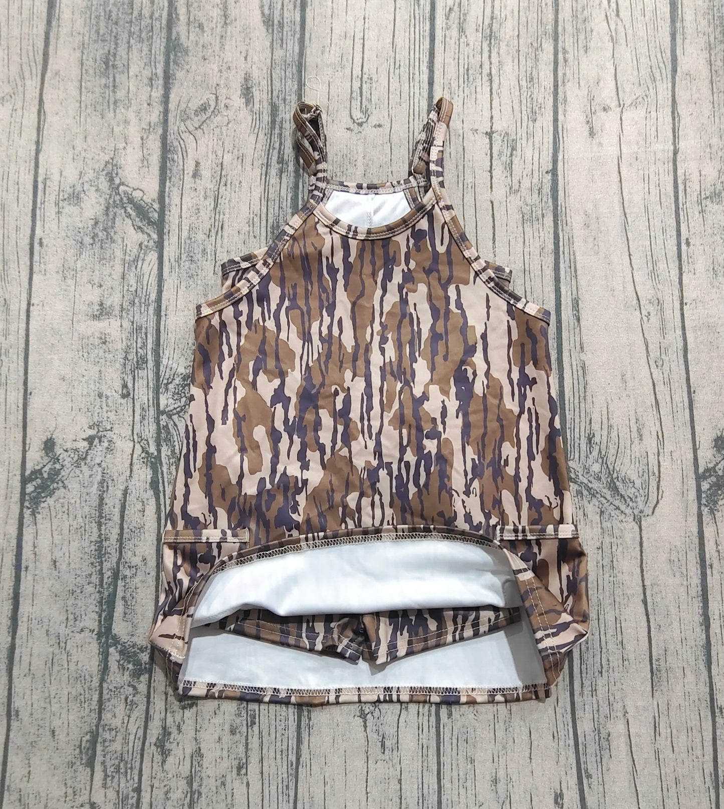 Baby Girls Strap Camo Pockets Yoga Dresses