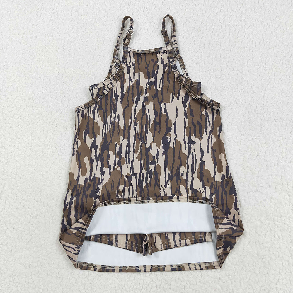 Baby Girls Strap Camo Pockets Yoga Dresses