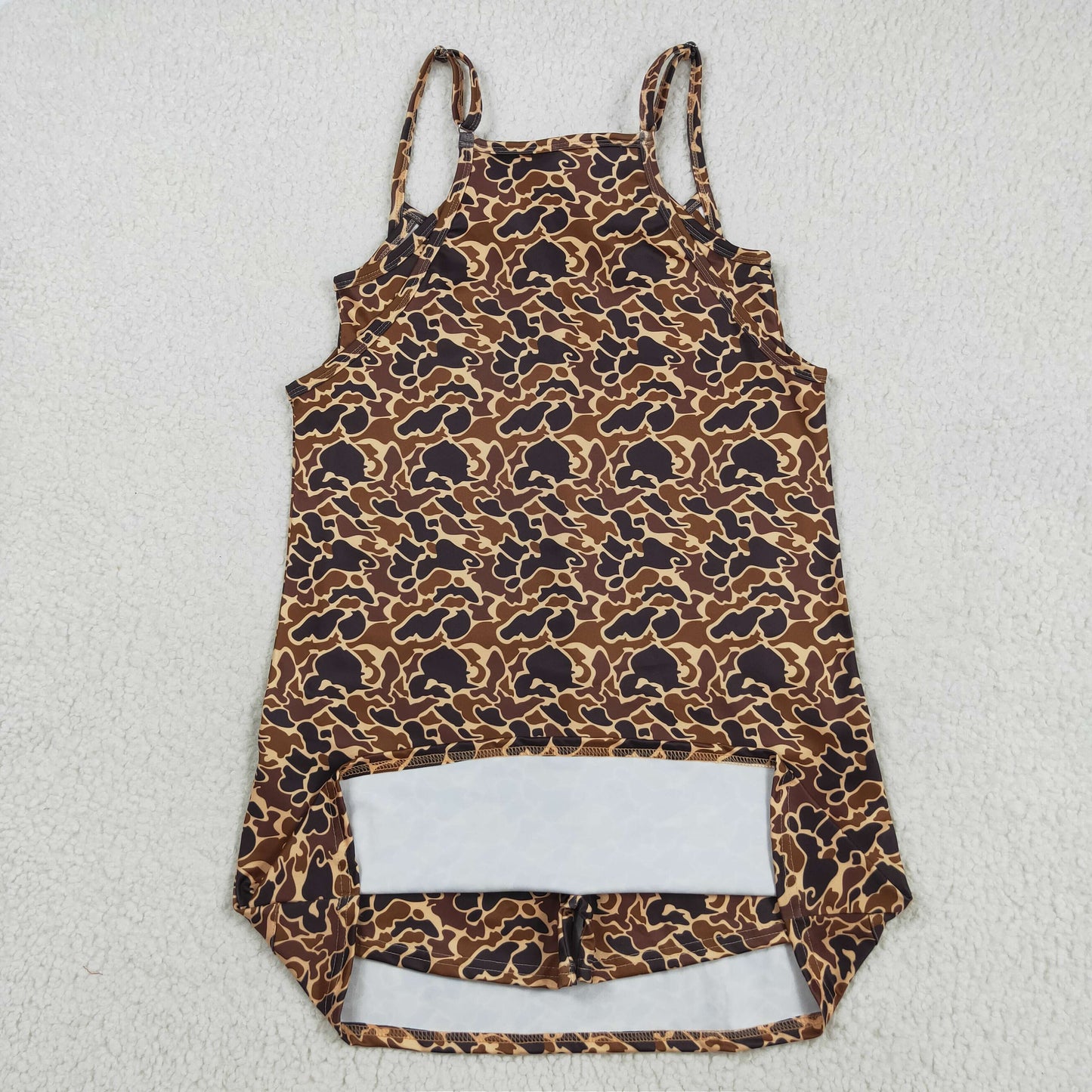 Sibling Adult Women Strap Western Camo Pockets Yoga Active Shorts Dresses