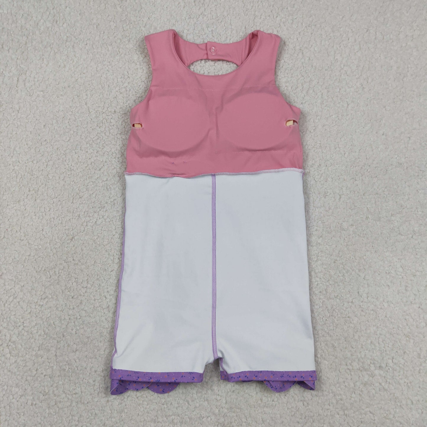 Sibling Baby Girls Bows Yoga Active Shorts Scallop Knee Length Dresses