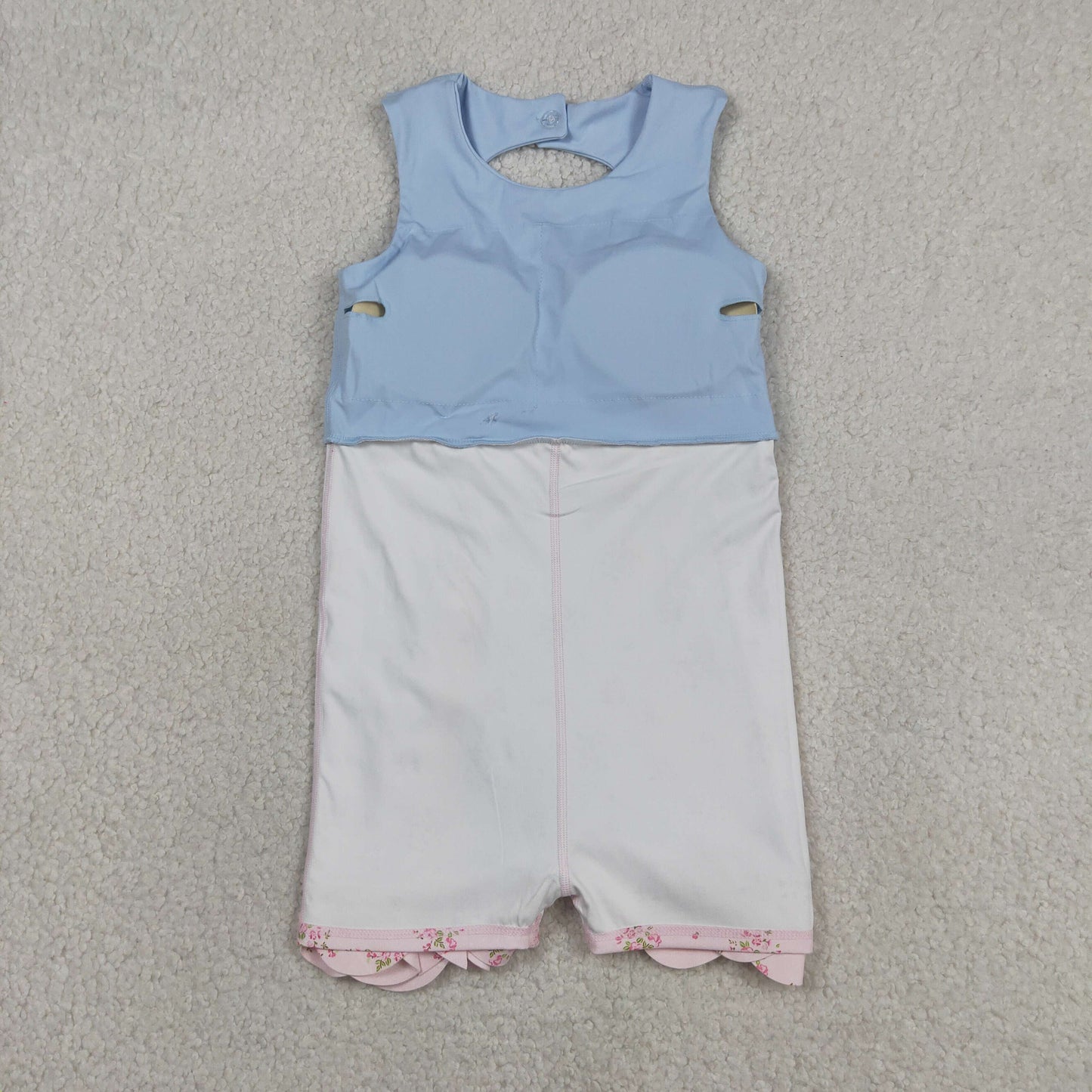 Sibling Baby Girls Bows Yoga Active Shorts Scallop Knee Length Dresses