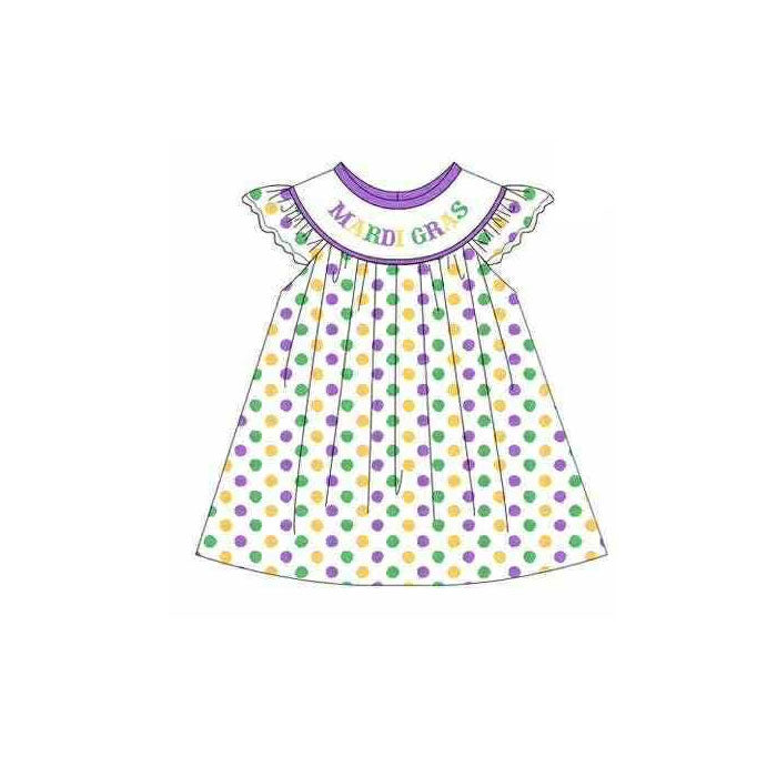 Baby Girls Mardigras Polka Dots Knee Length Dresses Preorder