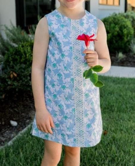 Baby Girls Sleeveless Tortoises Knee Length Dresses Preorder