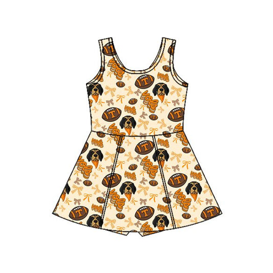 Baby Girls Footballs Dogs T Team Yoga Active Shorts Knee Length Dresses Preorder