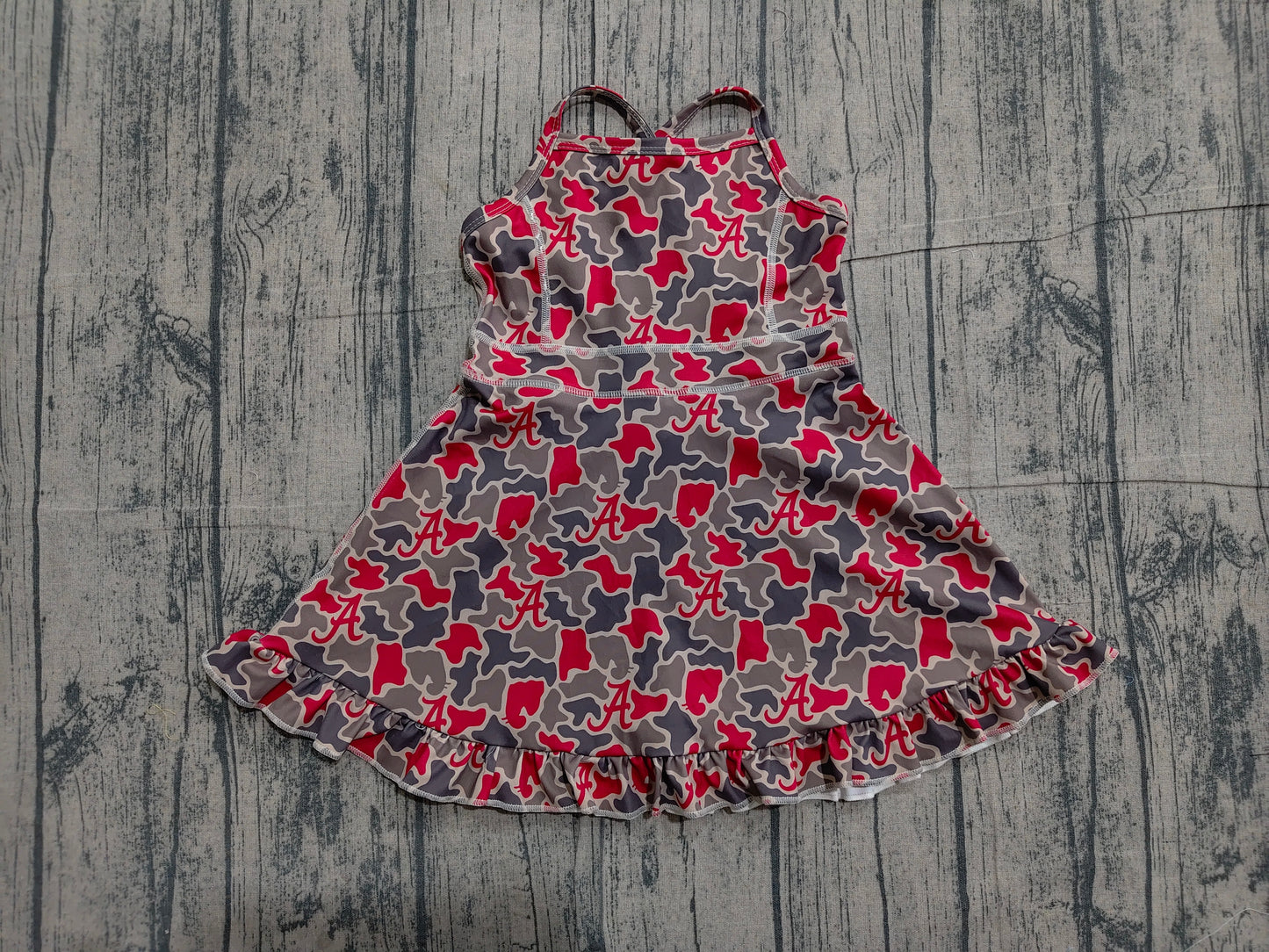 Baby Girls Strap Camo A Team Yoga Active Shorts Ruffle Knee Length Dresses